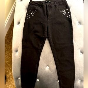 Sexy  Black Denim Skinny Jeans